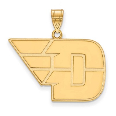 Black Bow Jewelry 14k Yellow Gold Dayton Flyers NCAA Large Pendant