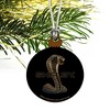 Shelby Cobra Logo Mini Small Tiny Wood Christmas Tree Holiday Ornament - 3 of 4