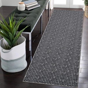 Acekool 5x7 Washable Braided Print Area Rug, Non-Slip Modern Soft Carpet, Stain Resistant Low Pile Throw Rug for Living Room, Bedroom - 1 of 4