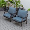LeisureMod Walbrooke Polyester Modern Outdoor Armchair with Aluminum Frame and Removable Cushions - 2 of 4