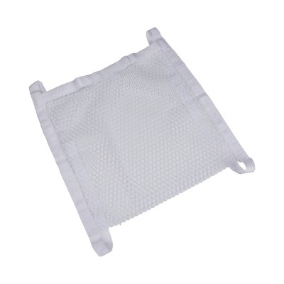 mDesign Laundry Mesh Fabric Wash Bag for Delicates, Clothing - 12 x 16 x  12- White