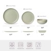 FONTOI 12-Piece Stoneware Dinner Plates, Stackable Bowls Sets for 4, Dinner Plates Bowls Set for Home, Kitchen, Green, 10"*0.7"*10" - 3 of 4