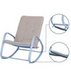 2pc Patio Modern Rocking Chair - Blue - Captiva Designs: Outdoor Seating with Powder-Coated Steel Frame & Polyester Cushions - 3 of 4