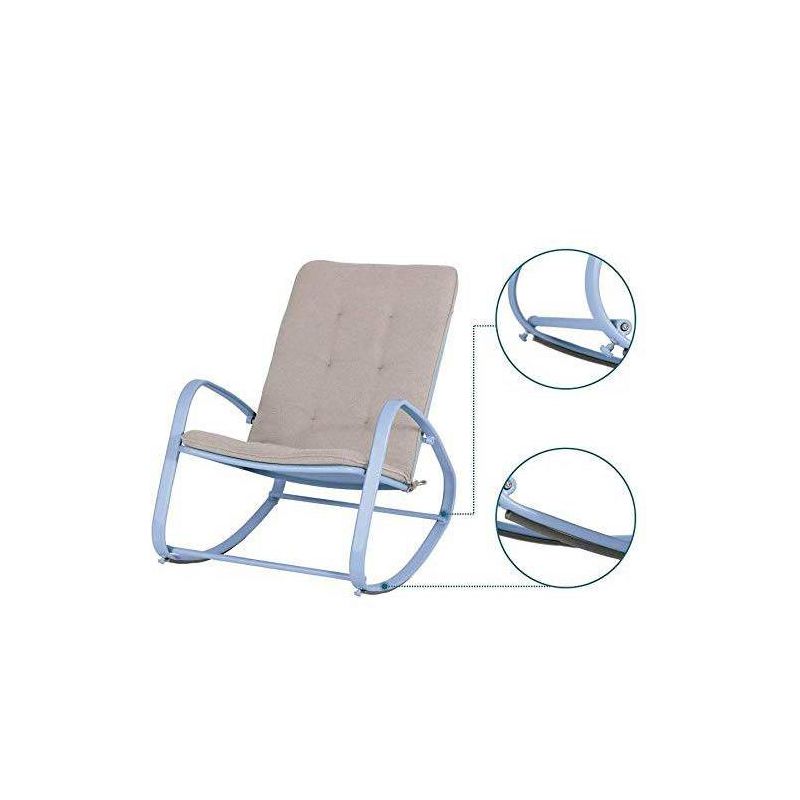 2pc Patio Modern Rocking Chair - Blue - Captiva Designs, 4 of 6