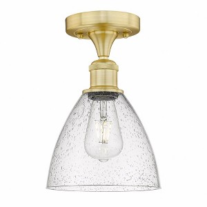 Bristol Glass - 1 Light Semi-Flush Mount In Industrial Style-10.25 Inches Tall and 7.5 Inches Wide - 1 of 1