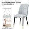 Sapphtopaz Modern PU Leather Dining Chairs, Side Chairs Kitchen Chairs with Backrest & Metal Legs for Dining Room, Kitchen - 2 of 4