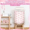 2 Pcs Coquette Bow Laundry Basket Coquette Storage Basket for Girls Nursery Hamper - 3 of 4