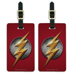 Justice League Movie Flash Logo Luggage ID Tags Set of 2 - 1 of 4