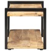 vidaXL TV Stand 35.4"x15.7"x15.7" Rough Mango Wood - 3 of 4
