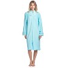 Casual Nights Women's Zipper Front Jacquard Terry Fleece Robe Duster - 2 of 4