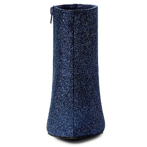 Allegra K Women's Back to College Pointed Toe Chunky Heel Ankle Booties - 1 of 4