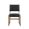 Asian Hardwood Solids and Veneers Side Chair (Set of 2) with Plush Leatherette Seat, Mortise-and-Tenon Joinery, Corner Blocks - 2 of 4