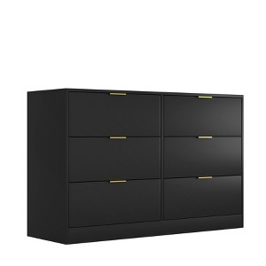 Lyngins Modern Drawers Dresser with Storage,Wooden Chest of Drawers with Golden Handles,Storage Furniture for Bedroom,Hallway,Living Room - 1 of 4