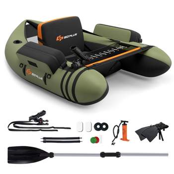 Costway Multi-Color Inflatable Fishing Float Tube with Adjustable