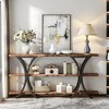 Kumasinova 70.8"Console Table with 3-Tier Storage Shelves,Wooden Sofa Table for Living Room,Hallway,Entryway,Brown - 2 of 4