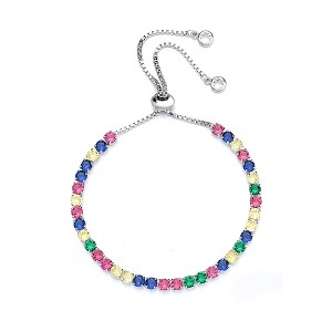 Amy and Annette 14K Gold Adjustable Tennis Bracelet with crystals from Swarovski - 1 of 4