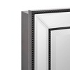 Head West 22"x30" Stylish Brushed Black Sleek Metro Beaded Medicine Cabinet with Mirror - 3 of 4