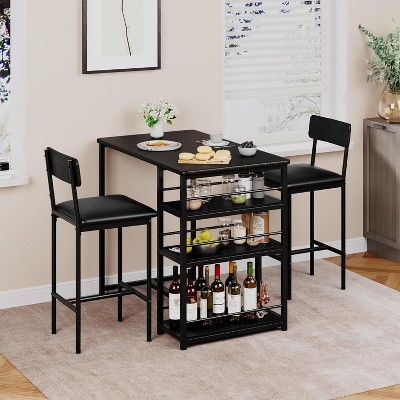 Bar Stools Upholstered Counter Height Chairs with Back & Footrest - Metal Frame for Kitchen Island, Bar, Dining