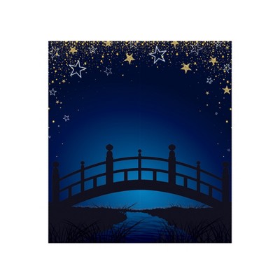 Beistle Starry Night Bridge Photo Prop, 7' x 6', (4/Box) Multicolored