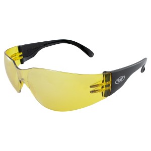 Global Vision Eyewear Rider Safety Motorcycle Glasses with Yellow Mirror Lenses - 1 of 4