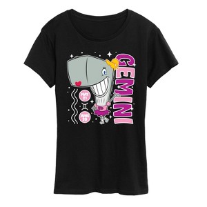 Women's - Spongebob Squarepants - Gemini Pearl Astrology Short Sleeve Graphic T-Shirt - 1 of 4