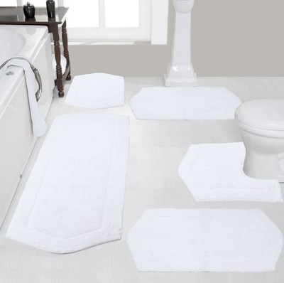 Waterford Collection Cotton Tufted Set of 5 Bath Rug Set - Home Weavers
