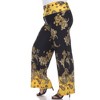 Women's Plus Size Floral Paisley Printed Palazzo Pants - White Mark - 3 of 4
