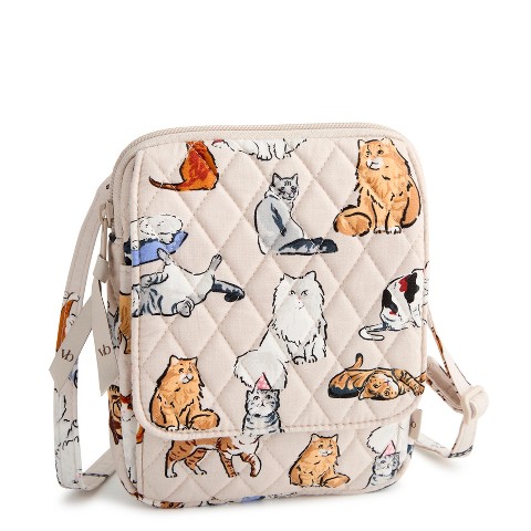 Vera Bradley Women's Outlet Cotton Mini Hipster Crossbody Bag A Cat's Life