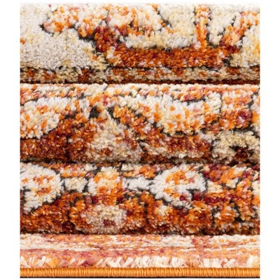 Tuscan Sun 6' x 9' Rust Red Easy-Care Synthetic Rug