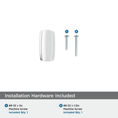 Polished Chrome T-Handle Cabinet Knob with Mounting Hardware