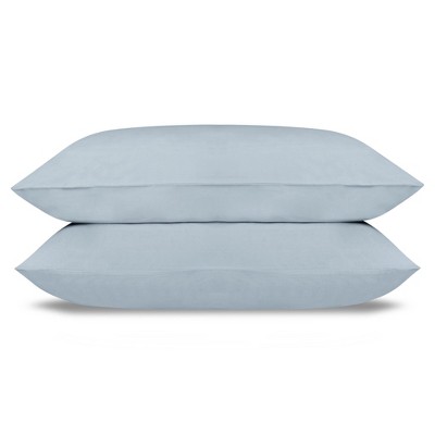 Delara 100% Organic Cotton Percale Weave Pillowcase Set of 2, 400TC GOTS Certified, Smooth & Moisture-Wicking Pillowcases