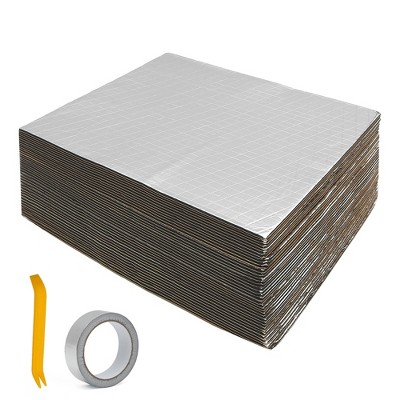 Unique Bargains Car Sound Deadening Mat 157mil 55sqft Heat Insulation Aluminum Foil Foam 39 Pcs