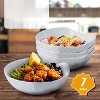 Bruntmor 7" Ceramic Shell Shaped Dinnerware, Set of 4, White - 4 of 4