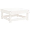 vidaXL Patio Footstool White Solid Wood Pine - 2 of 4