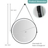 Costway 24'' Wall Mounted Bathroom Mirror Vanity Makeup Mirror with  3 Color LED Lights - 4 of 4