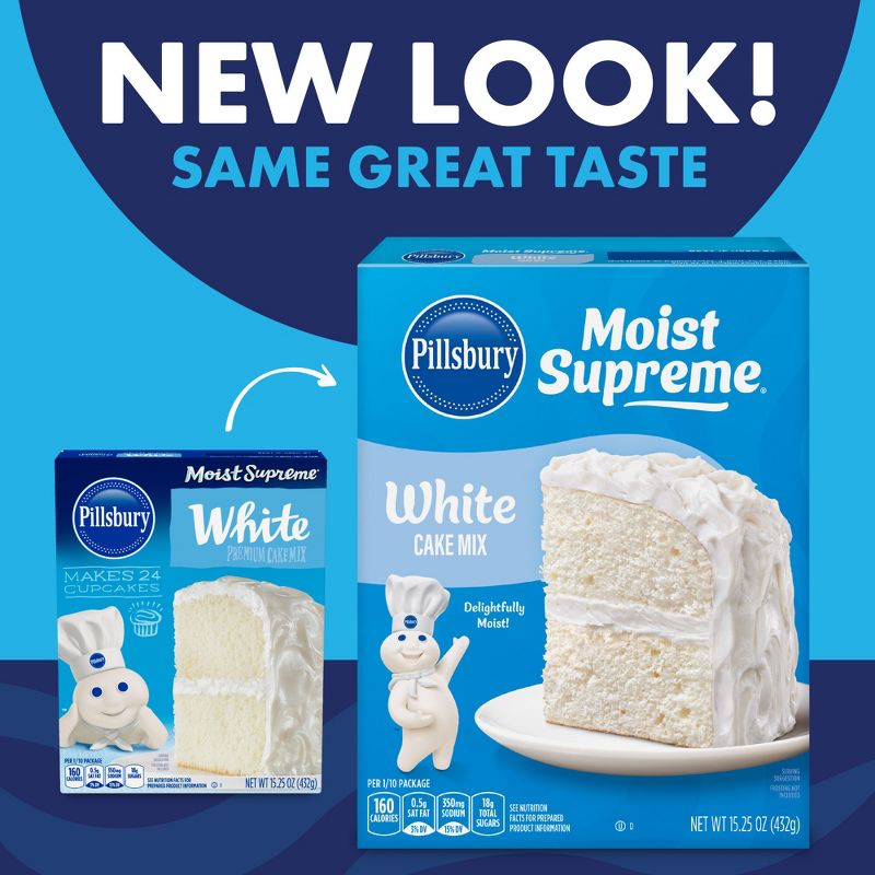 Pillsbury Moist Supreme White Cake Mix - 15.25oz, 3 of 12