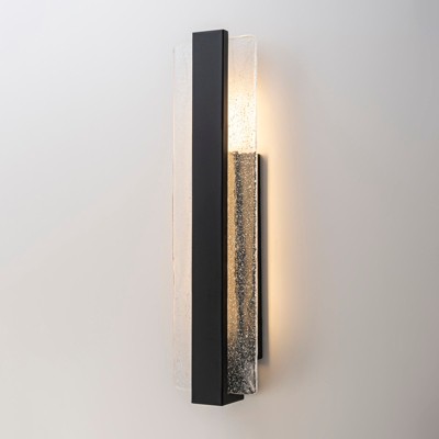 LLHZSY Modern Outdoor Wall Light Fixture 22" Bubble Glass Wall Mount for Exterior Porch Yard Patio Garage