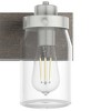 Hunter Fans 6.75" Devon Park Wall Light Brushed Nickel Finish - Rustic Vanity Fixture for Indoor Spaces - 3 of 4