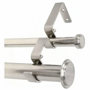 Urbanest Bouton Manhattan 1-inch 5-8 inch Double Drapery Curtain Window Rod Set - 1 of 4