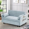 Convertible Sofa Bed, Sleeper Sofa, Multi-Functional Velvet Pull-Out Bed, with Adjustable Backrest, 2 Pillows, Pull Out Sleeper Bed for Living Room - 4 of 4