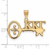 Black Bow Jewelry 14k Yellow Gold Plated Sterling Silver Kappa Kappa Gamma Greek Life Medium Pendant - 2 of 3