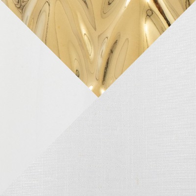 Penelope 22" White Ceramic Table Lamp with Metal Accent