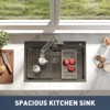 Drop In Kitchen Sink,Stainless Steel Kitchen Single Bowl Sinks, Modern Top Mount 16 Gauge Workstation Sink- with Pull-Down Faucet for Bar - 2 of 4
