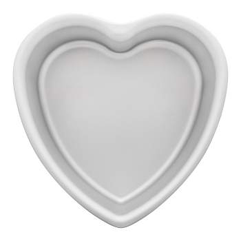 Fat Daddio's Pht-63 Anodized Aluminum Heart Cake Pan, 6 X 3, Silver :  Target