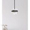 Elegant Lighting Serena 12 inch crystal round pendant in black - 2 of 4