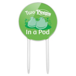 Two Peeps In A Pod Acrylic Cake Topper - 1 of 4