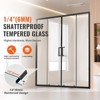 VEVOR Semi-frameless Shower Door, 57.8-59 W x 70 H in, Double Sliding Glass Door with 1/4 in(6mm) Clear Tempered Glass, Matte Black - 3 of 4