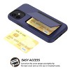 Reiko TPU PC Hybrid 2-in-1 Flip Card Holder Phone Case for Apple iPhone 12 Mini in Navy - 3 of 4