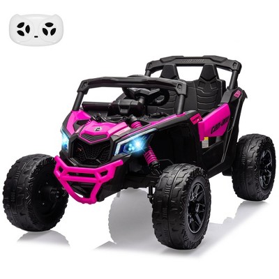 12V Ride on UTV Car, Licensed Can-Am Electric Off-Road UTV Car, Kids Truck w/Remote Control