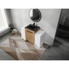 Vynxaria 48 in. Single Freestanding Glossy White Imitation Oak Plywood Bath Vanity with Black Ceramic Top KD-PACKING Ready to Assemble - 3 of 4